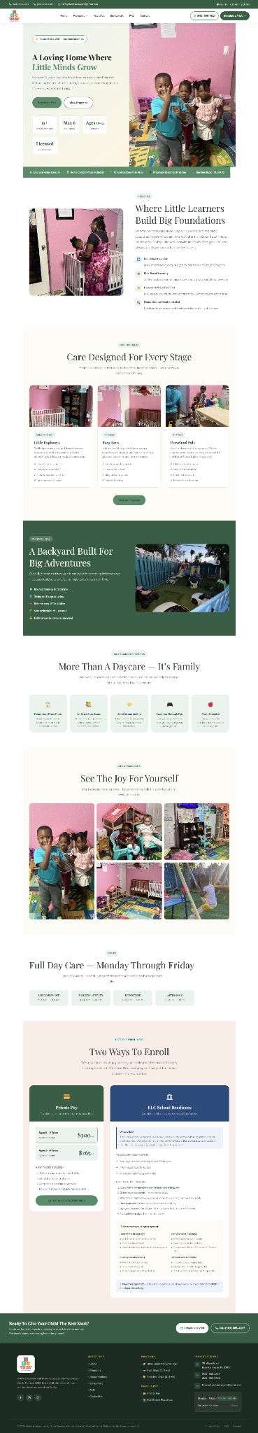 Marlene Nelson Family Home Daycare website screenshot
