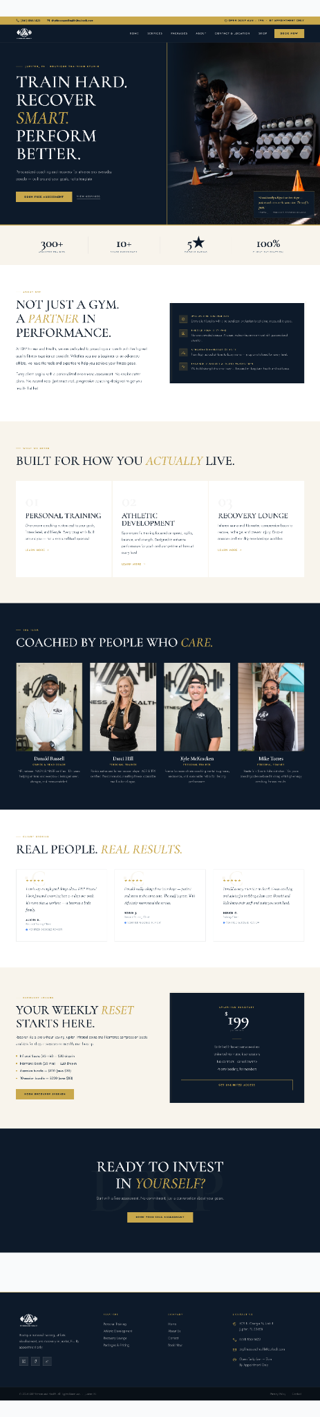DRP Fitness and Health website screenshot