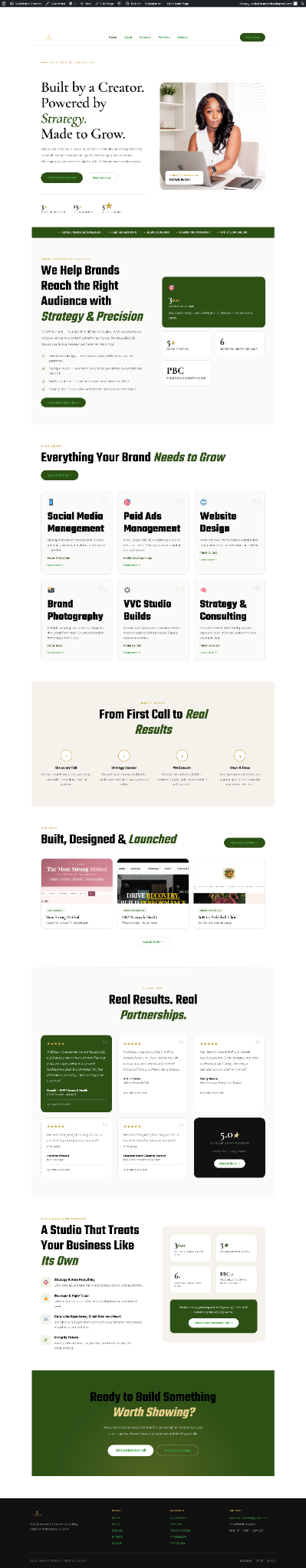 ViralVision Creative website screenshot