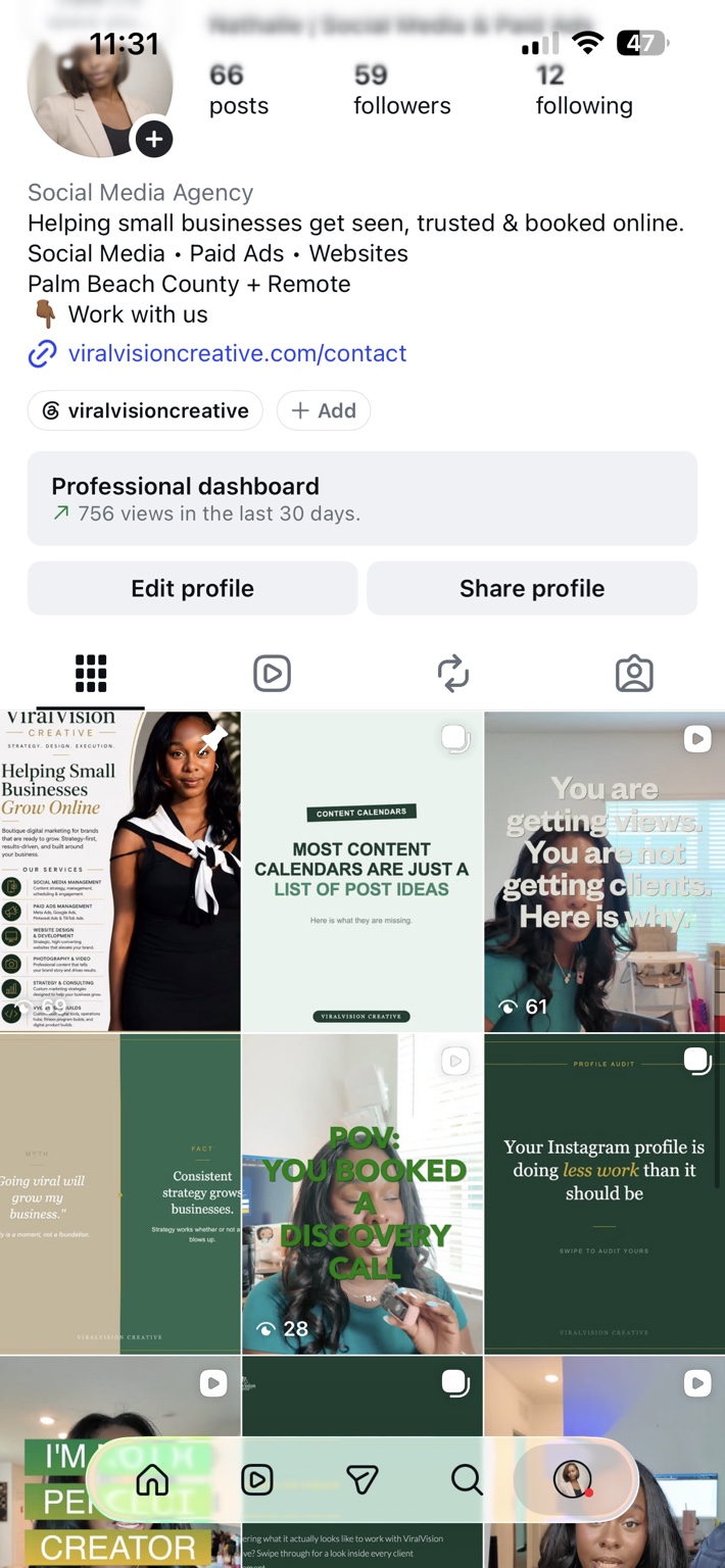ViralVision Instagram profile